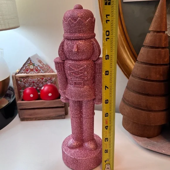Pink Glitter Nutcracker Figurine - Picture 2 of 9